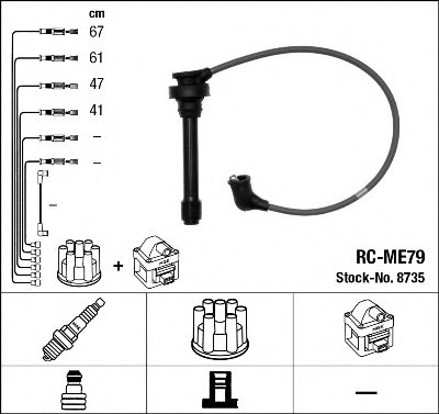 NGK 8735 Ignition Cable Kit